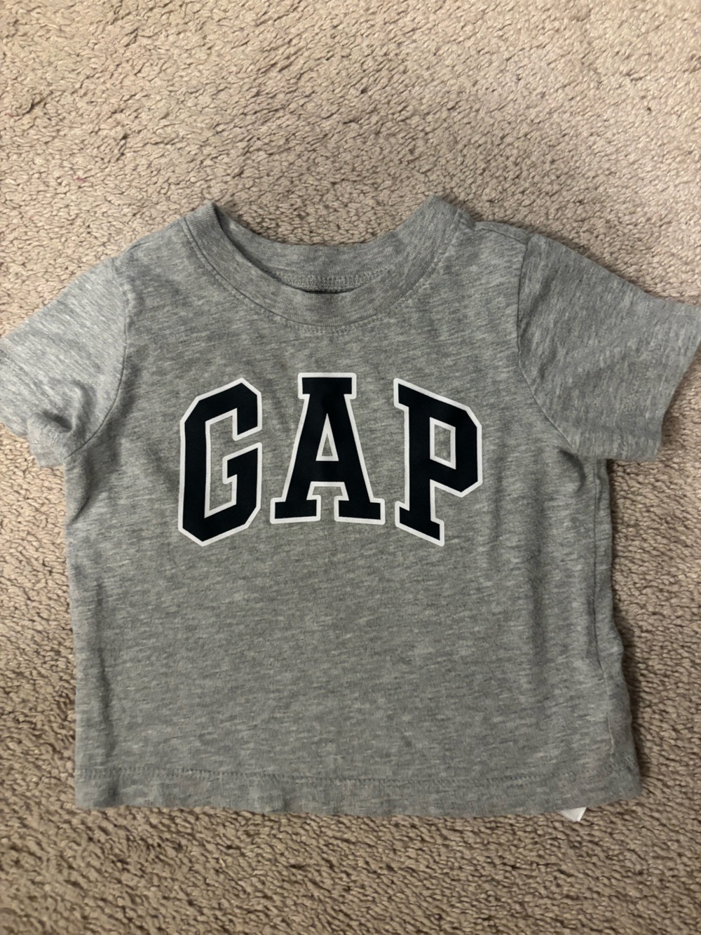 GAP Infant Gray Logo Short Sleeve Shirt